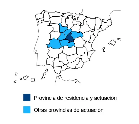 mapa de actuación